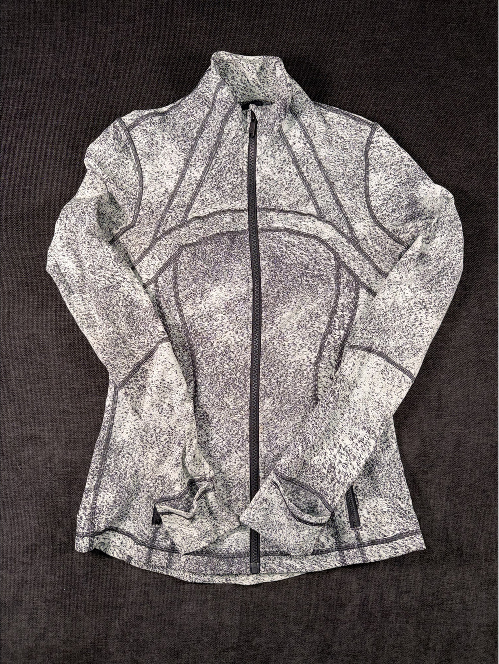 Lululemon Define Jacket Size 8 Black White Splatter